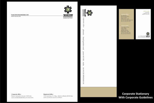 Corporate stationery showcase from Vee Printers.
